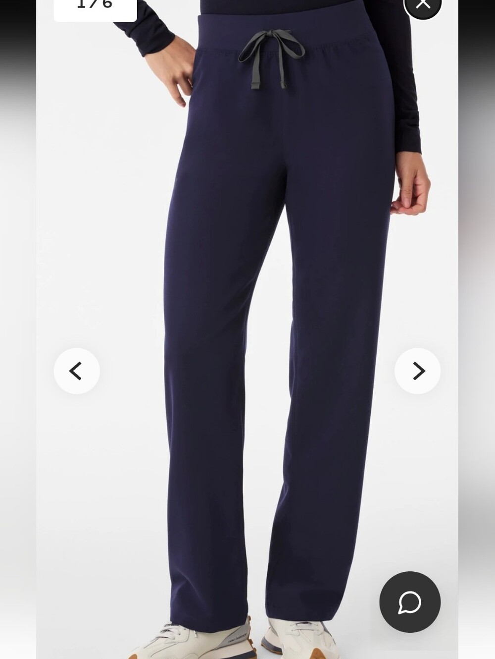 FIGS Livingston High Rise Straight Leg Scrub Pants Black Size LP